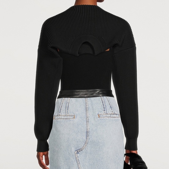 Alexanderwang.t Cropped Crewneck Shrug - M - Picture 7 of 13
